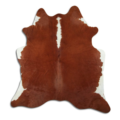 Peau de vache marron et blanche M