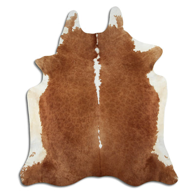 Peau de vache marron et blanche XL