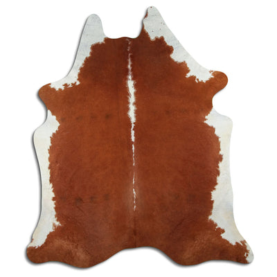 Peau de vache marron et blanche XXL