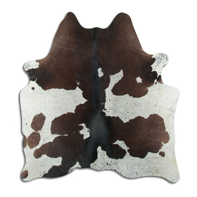 Peau de vache marron et blanche M
