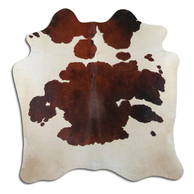 Peau de vache marron et blanche M