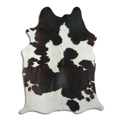 Peau de vache marron et blanche M