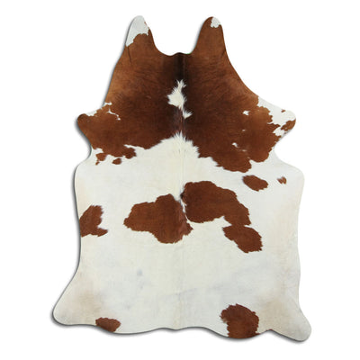 Peau de vache marron et blanche M