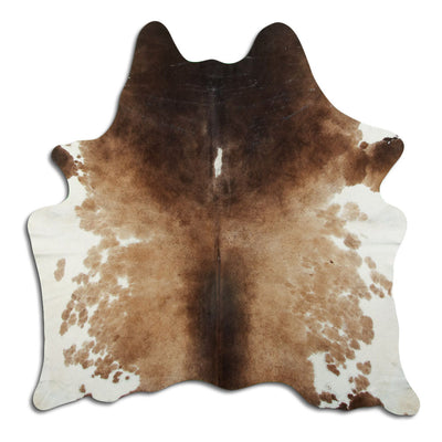 Peau de vache marron et blanche M