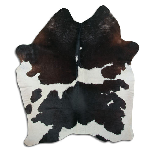 Peau de vache marron et blanche M