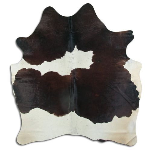 Peau de vache marron et blanche M