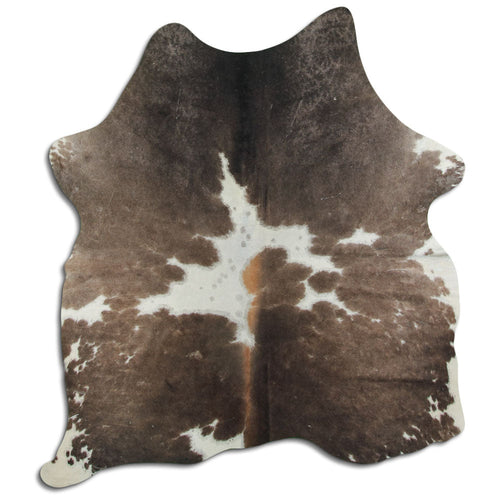Peau de vache marron et blanche M