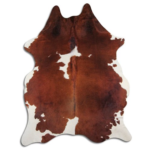 Peau de vache marron et blanche XXXL
