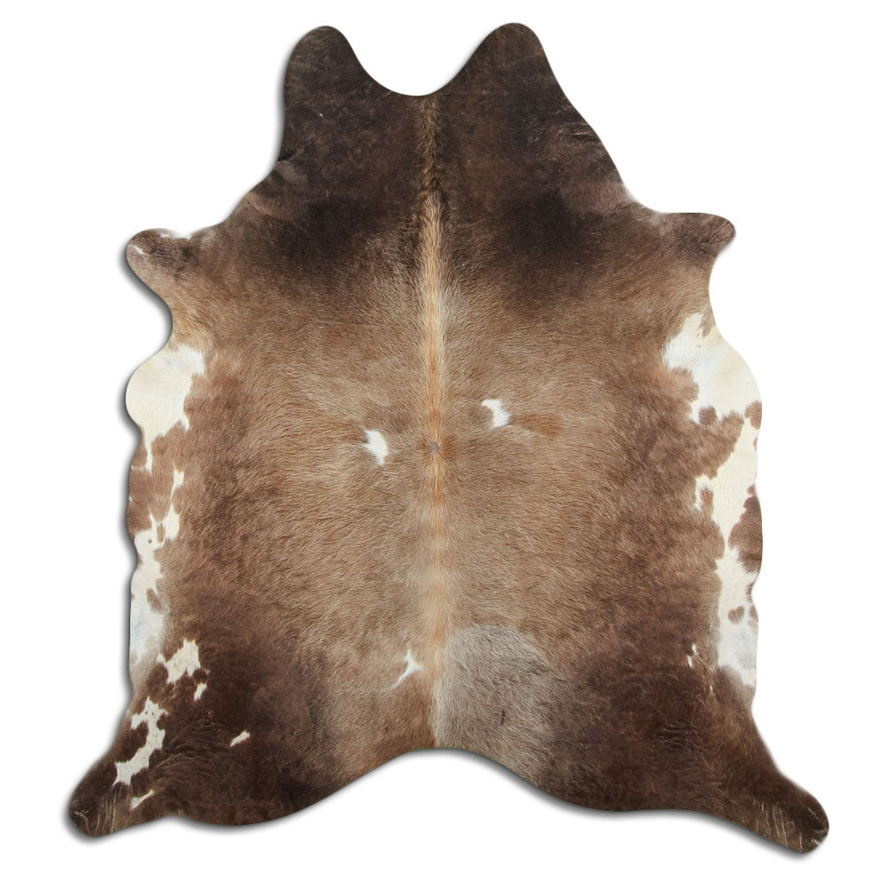 Peau de vache marron et blanche XXL