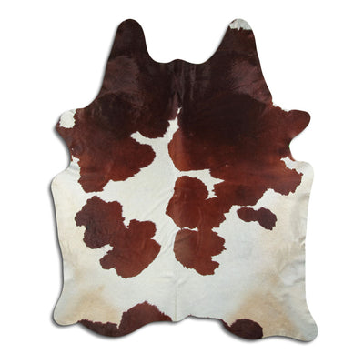 Peau de vache marron et blanche XXL