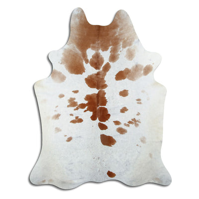 Peau de vache marron et blanche XL