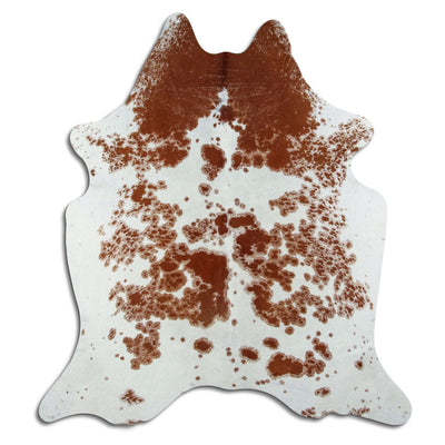 Peau de vache marron et blanche M