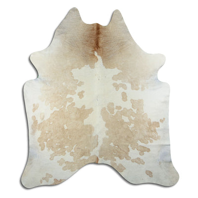 Peau de vache marron et blanche XL