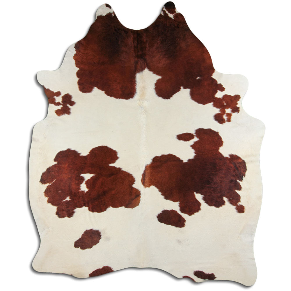 Peau de vache marron et blanche XXXL