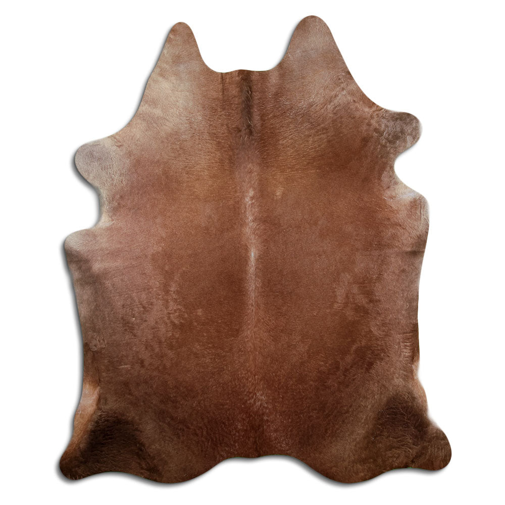 Peau de vache champagne d’environ 220 × 180 cm, vue de dessus : exactement la peau que vous recevez