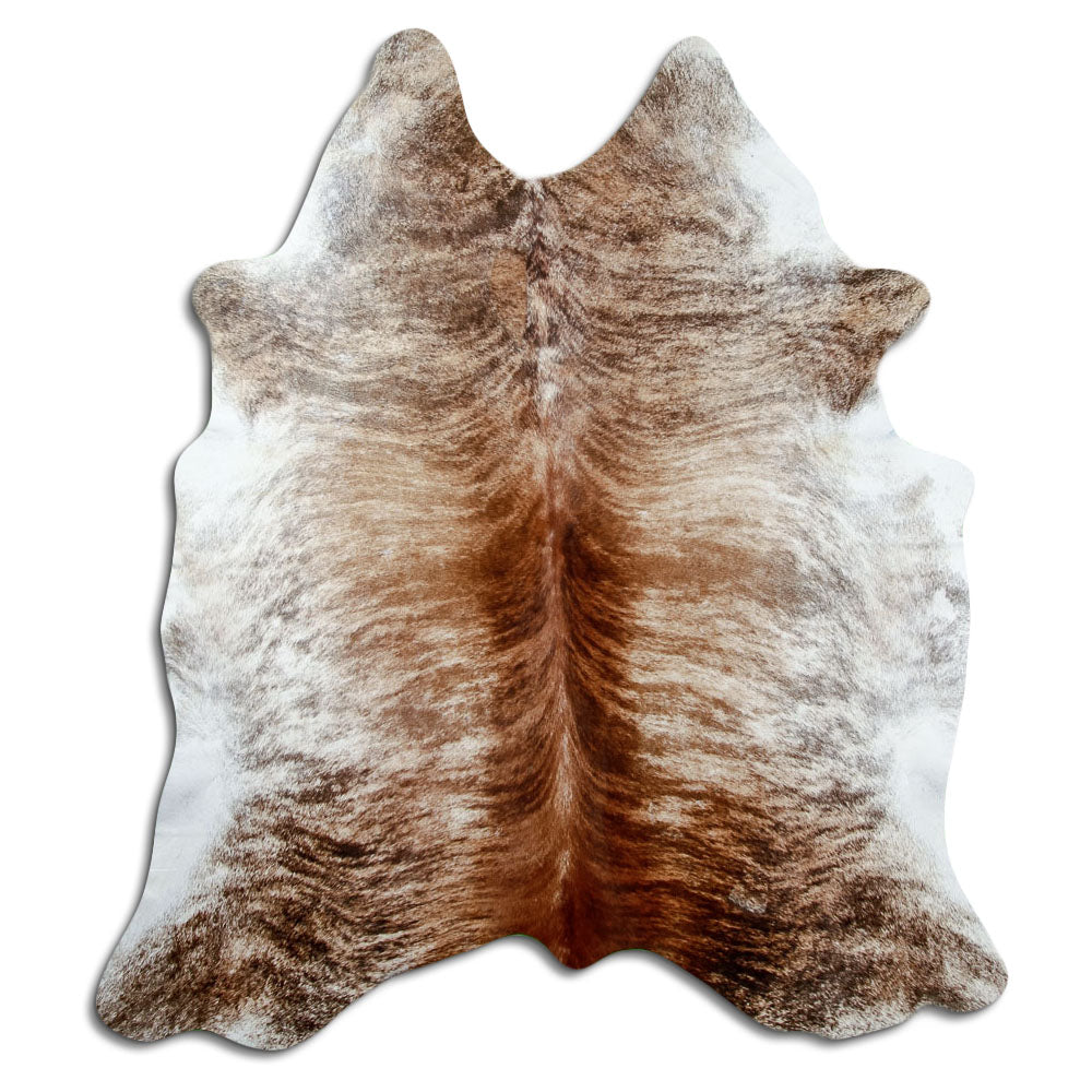 Peau de vache exotique d’environ 200 × 180 cm, vue de dessus : exactement la peau que vous recevez