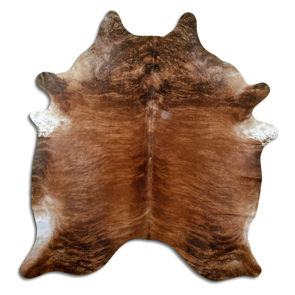 Peau de vache exotique d’environ 200 × 180 cm, vue de dessus : exactement la peau que vous recevez