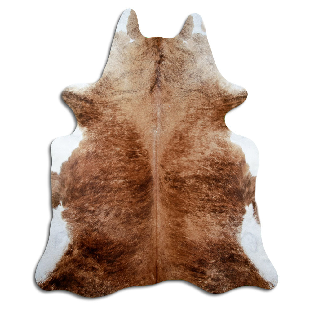Peau de vache exotique d’environ 230 × 190 cm, vue de dessus : exactement la peau que vous recevez