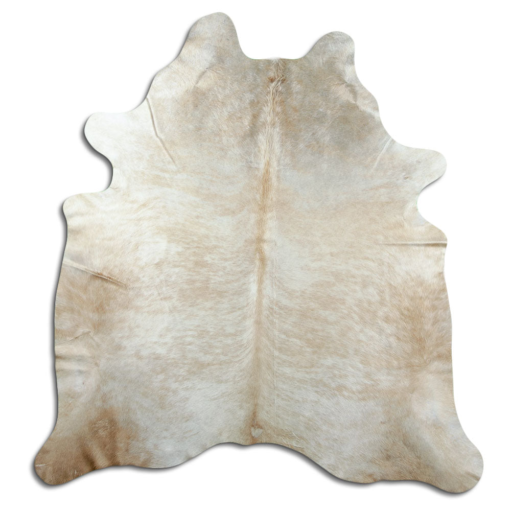 Peau de vache marron d’environ 200 × 190 cm, vue de dessus : exactement la peau que vous recevez