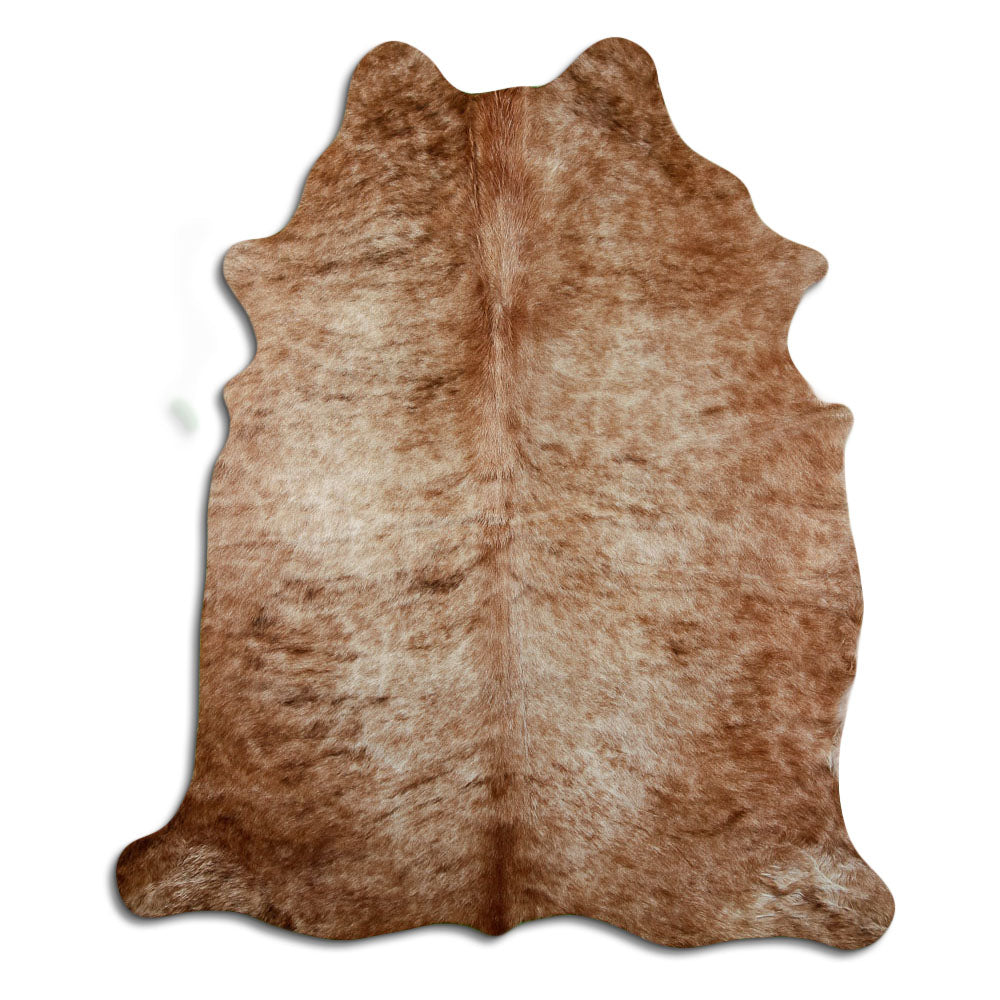 Peau de vache marron d’environ 210 × 180 cm, vue de dessus : exactement la peau que vous recevez