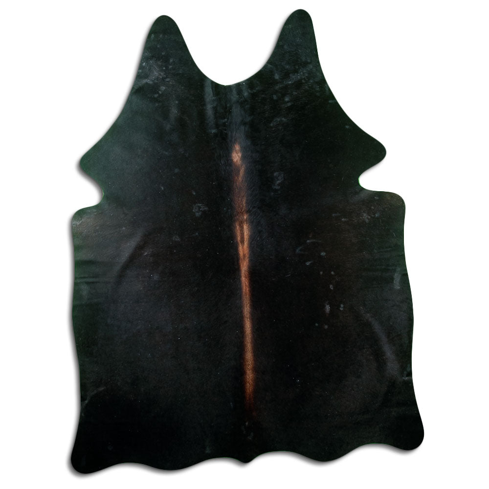 Peau de vache marron d’environ 200 × 150 cm, vue de dessus : exactement la peau que vous recevez