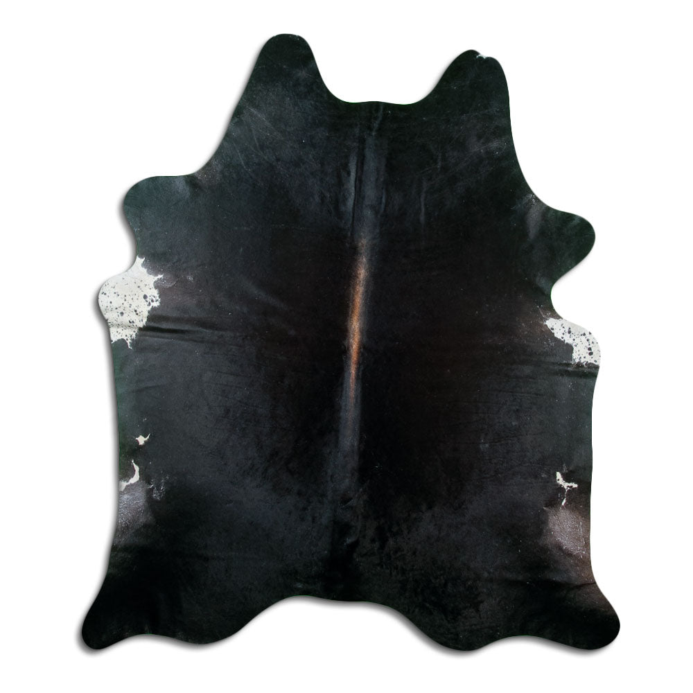 Peau de vache marron d’environ 210 × 180 cm, vue de dessus : exactement la peau que vous recevez
