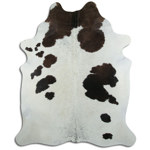 Peau de vache noire et blanche XXL