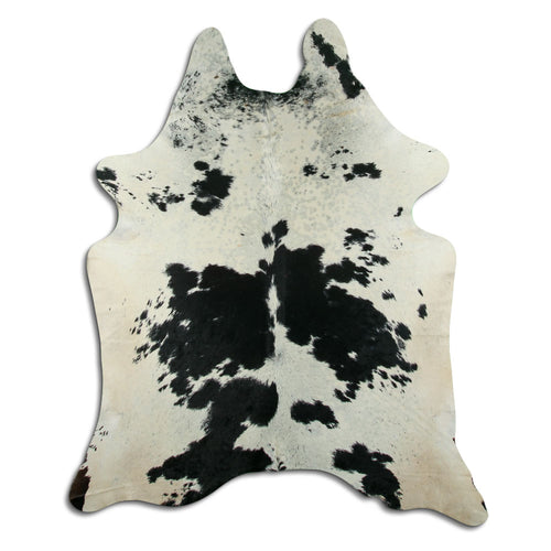Peau de vache noire et blanche XL
