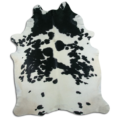 Peau de vache noire et blanche XXXL