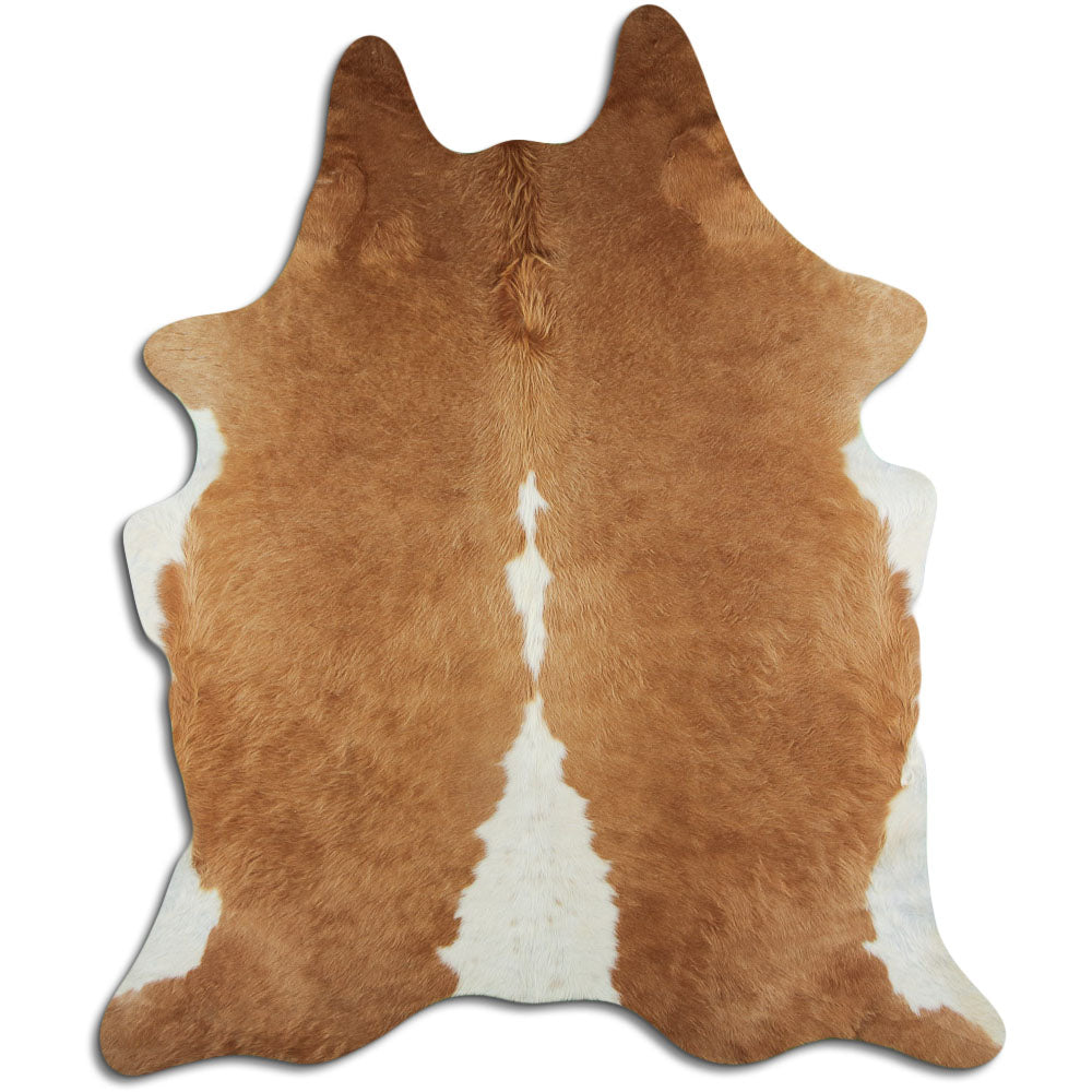 Peau de vache marron et blanche XXL