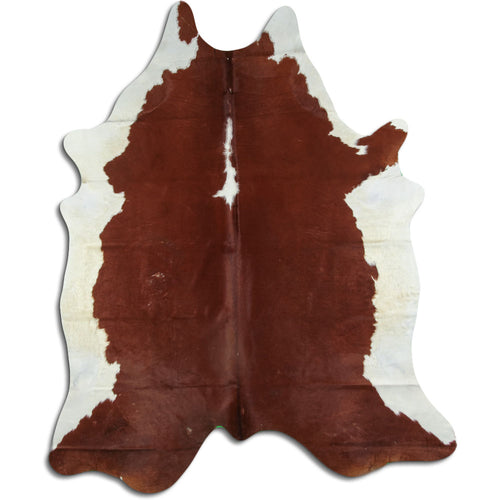 Peau de vache marron et blanche XXL