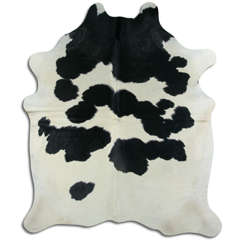 Peau de vache noire et blanche XXL