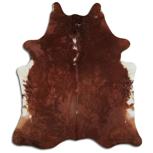 Peau de vache marron et blanche XXL