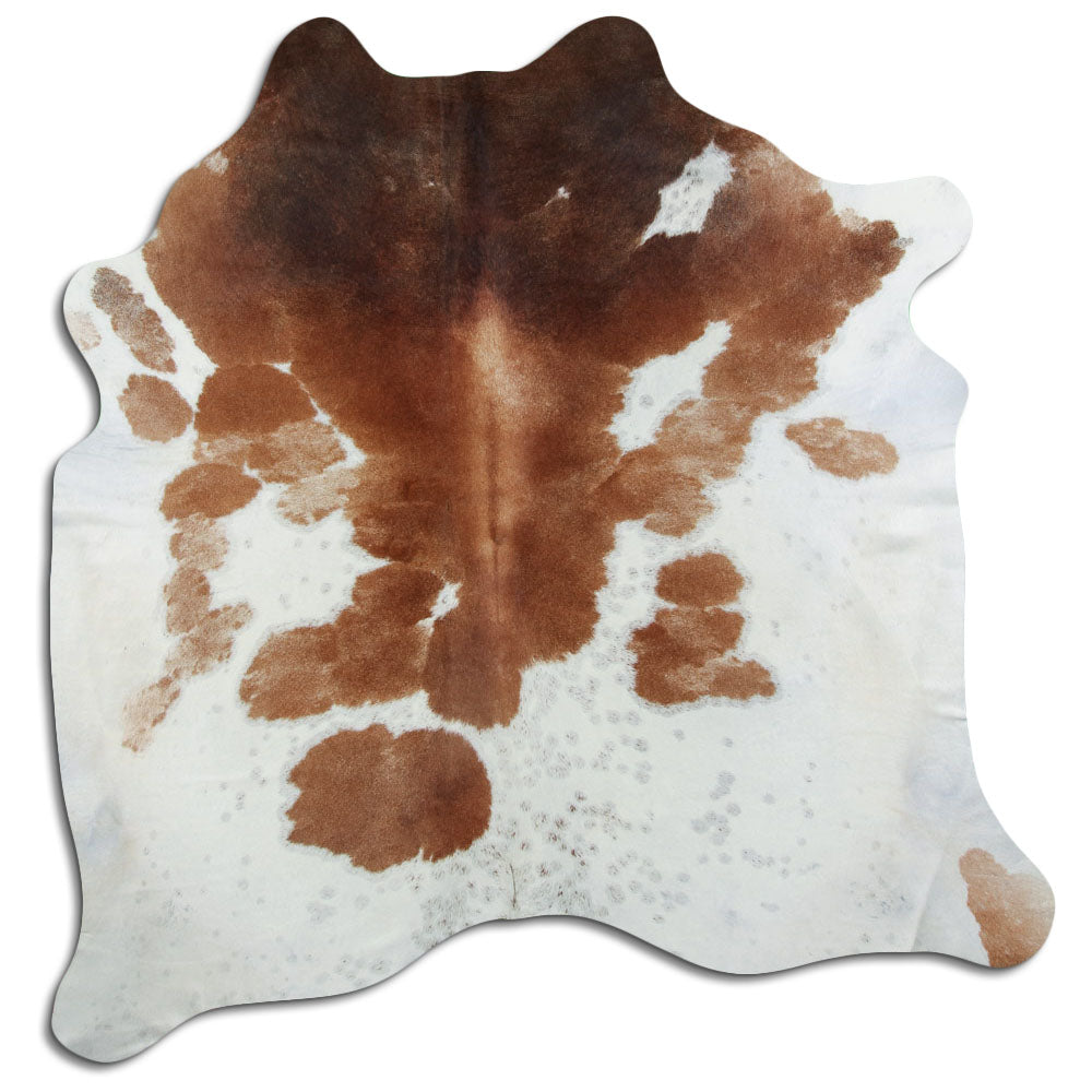 Peau de vache marron et blanche XL