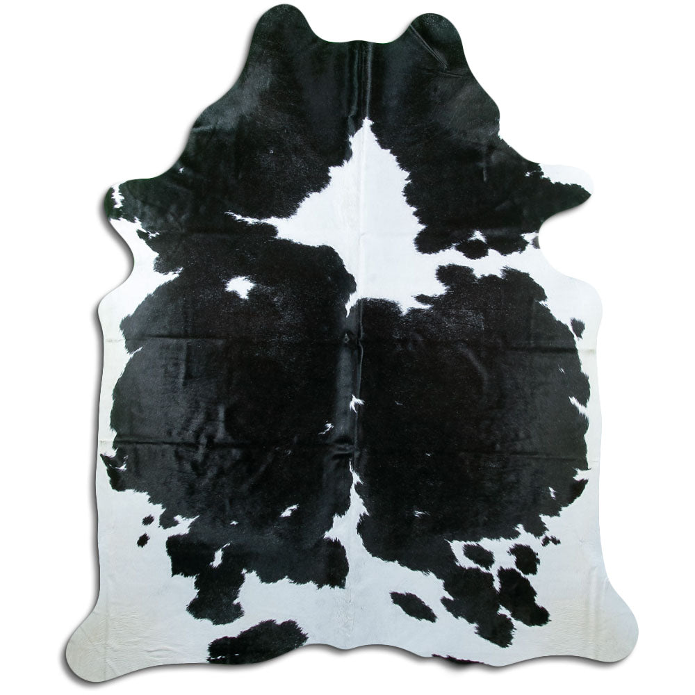 Peau de vache noire et blanche XXL
