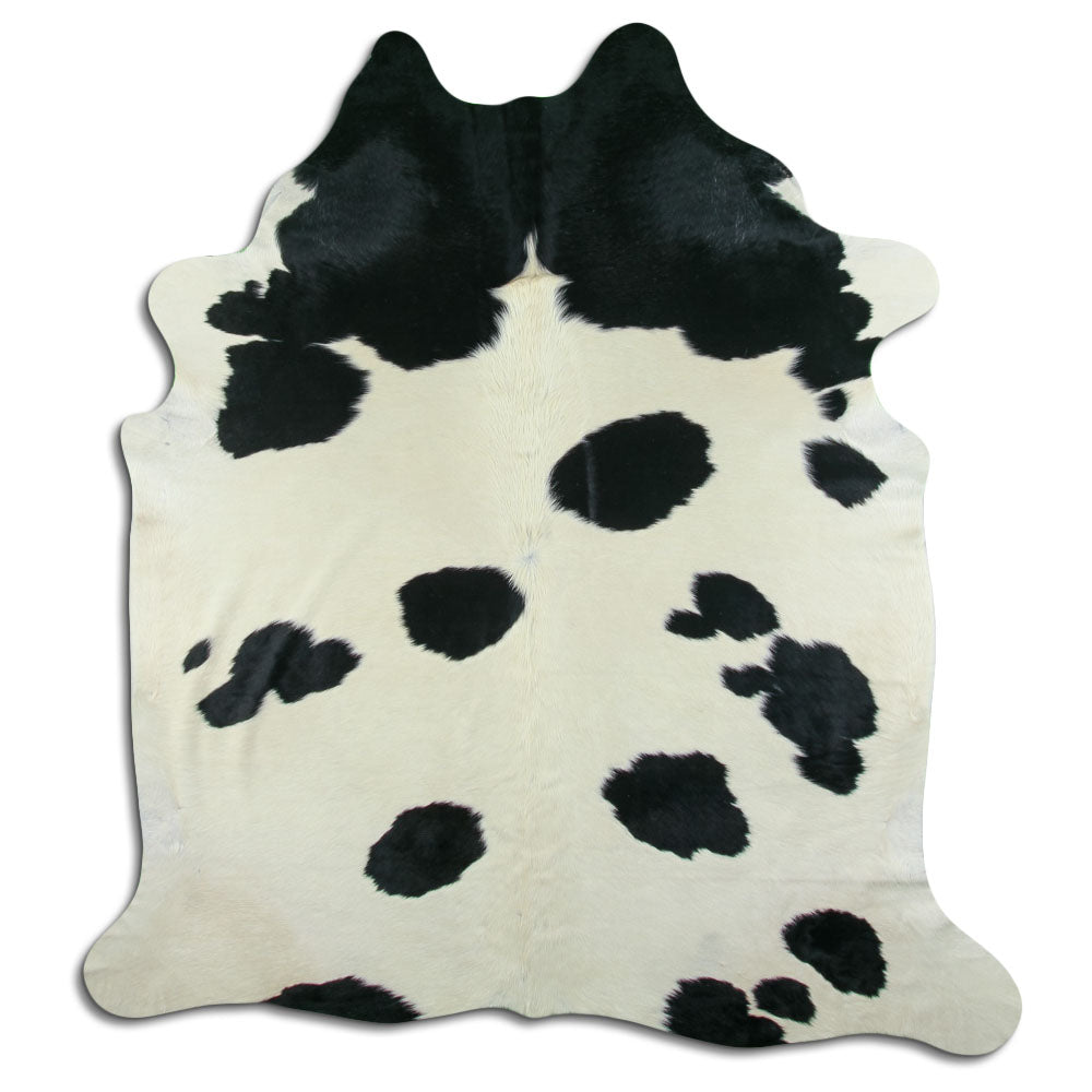 Peau de vache noire et blanche XXL