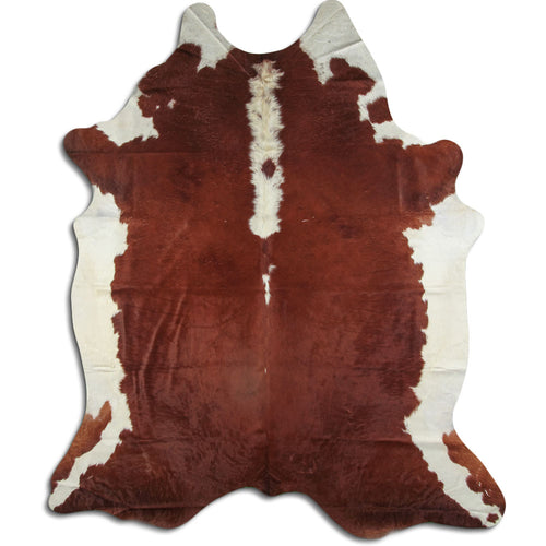 Peau de vache marron et blanche XXXL