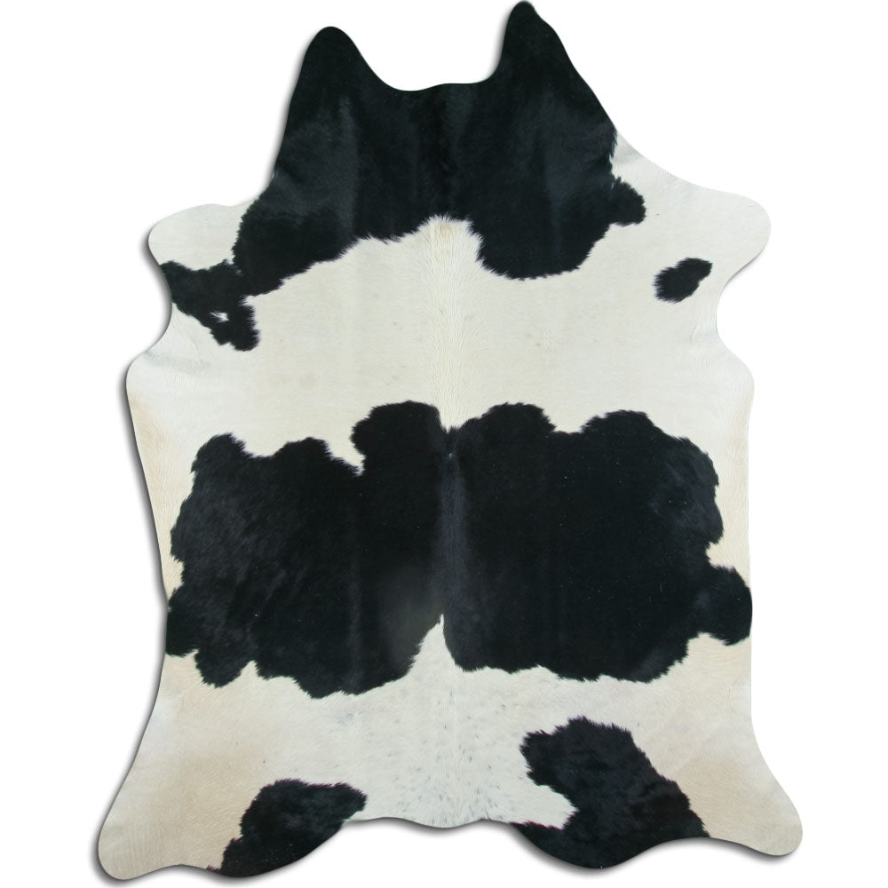 Peau de vache noire et blanche XXL
