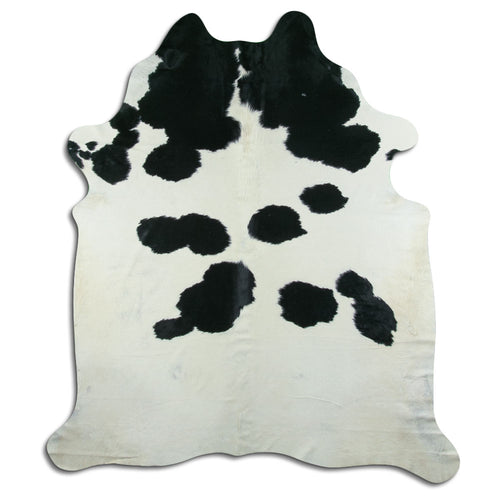 Peau de vache noire et blanche XXL