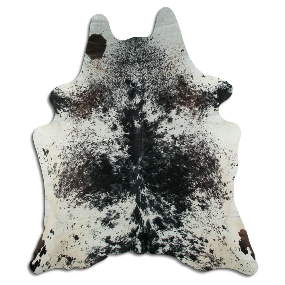 Peau de vache noire et blanche XXL