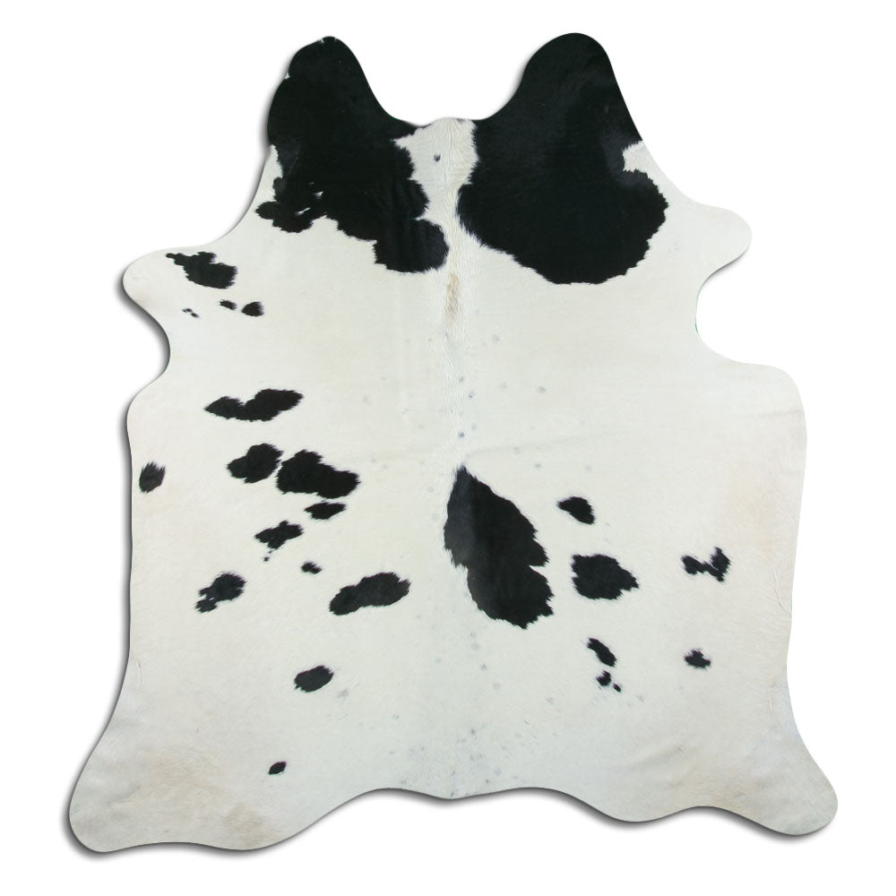 Peau de vache noire et blanche L
