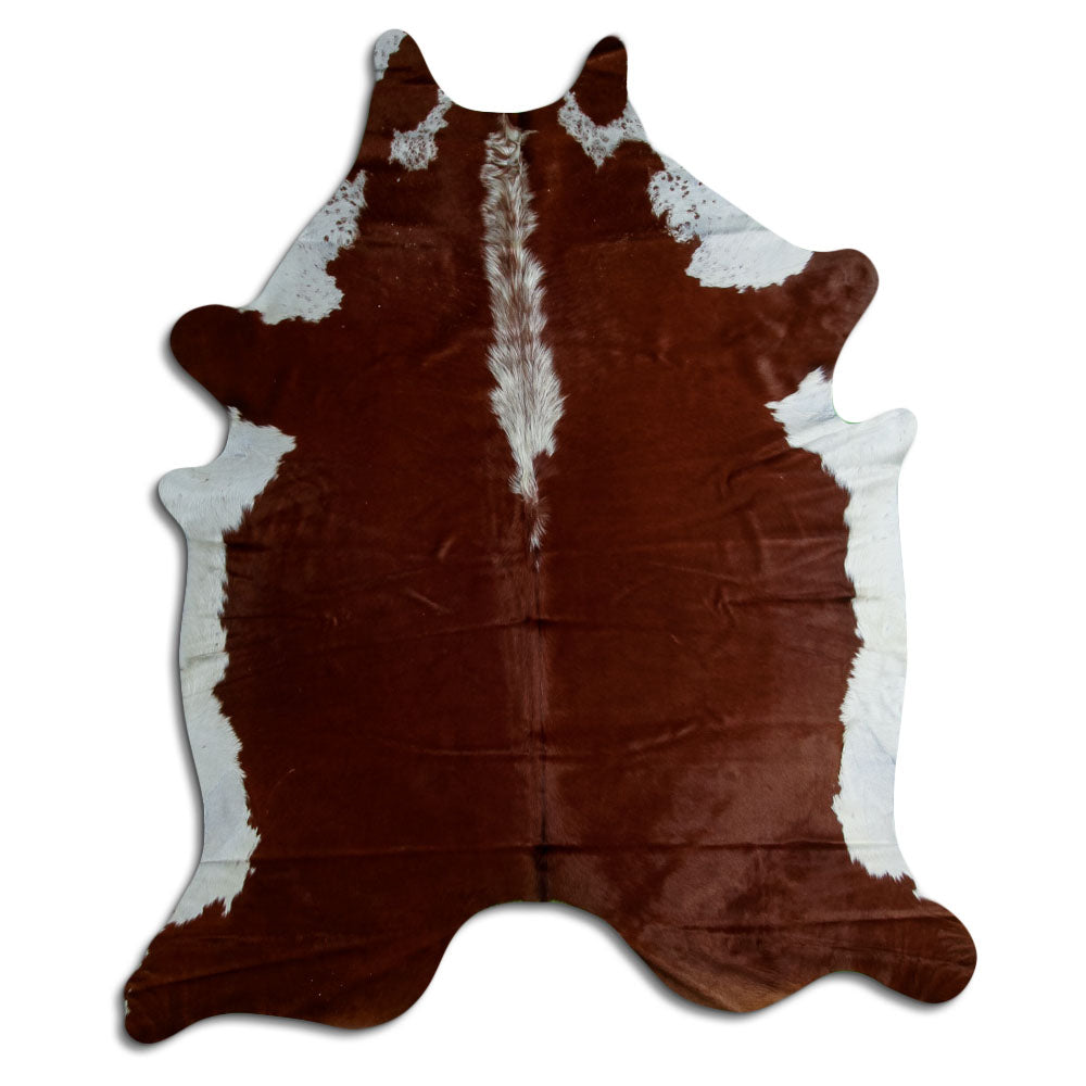 Peau de vache marron et blanche XXL