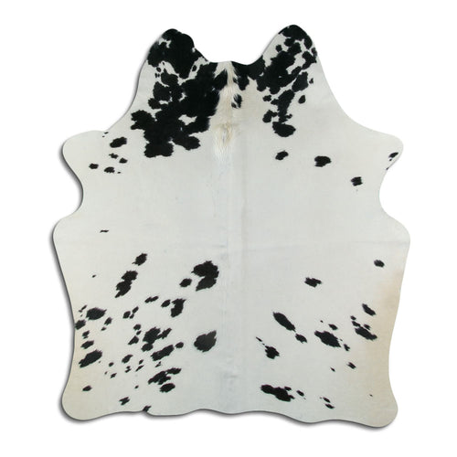 Peau de vache noire et blanche M