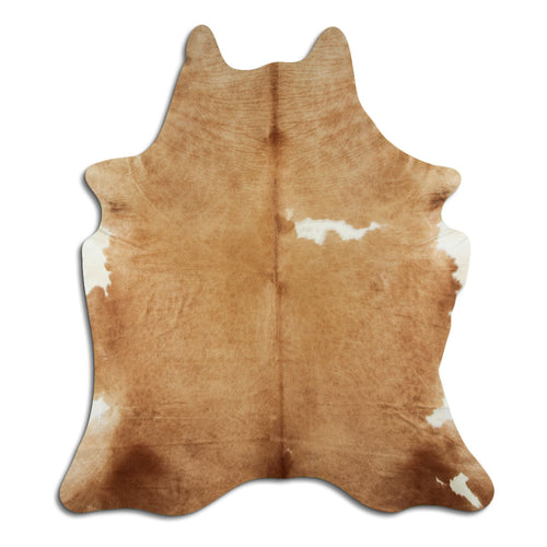 Peau de vache marron et blanche XL