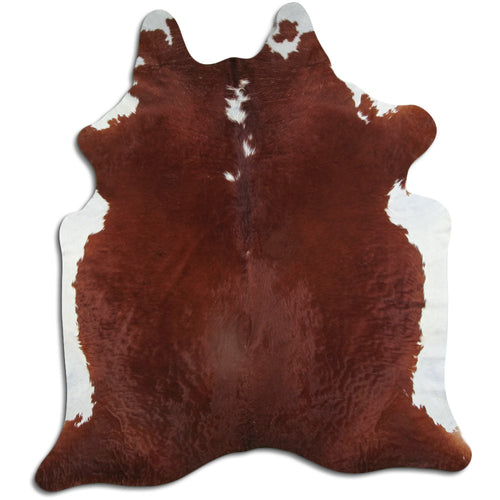 Peau de vache marron et blanche XXL