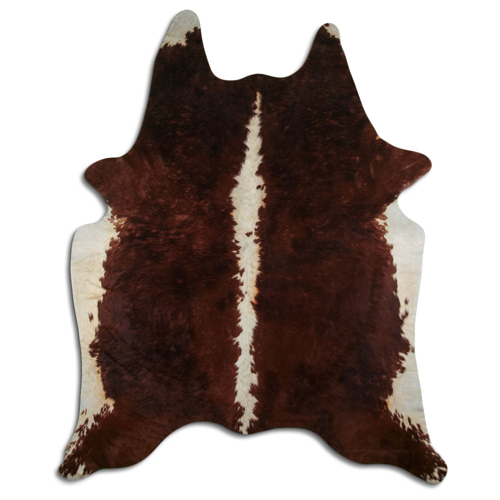 Peau de vache marron et blanche XXXL