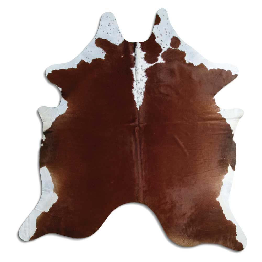 Peau de vache marron et blanche XXL