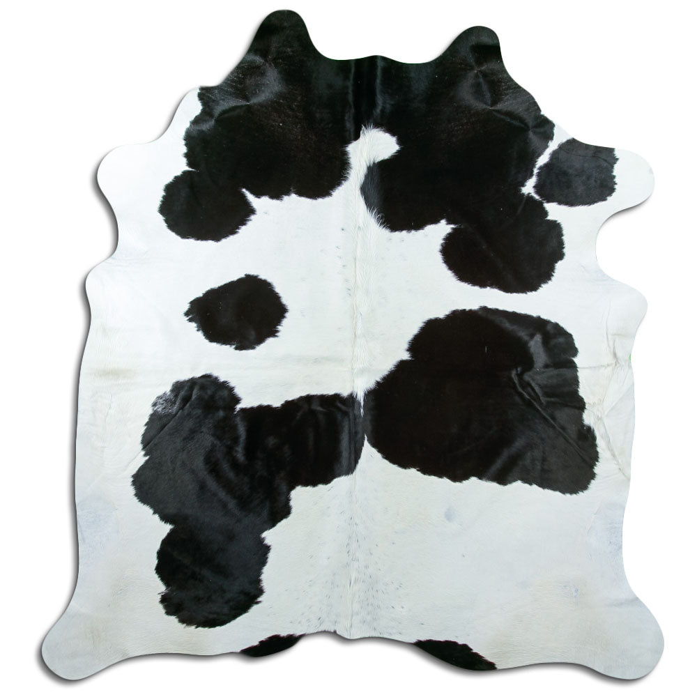 Peau de vache noire et blanche XXL