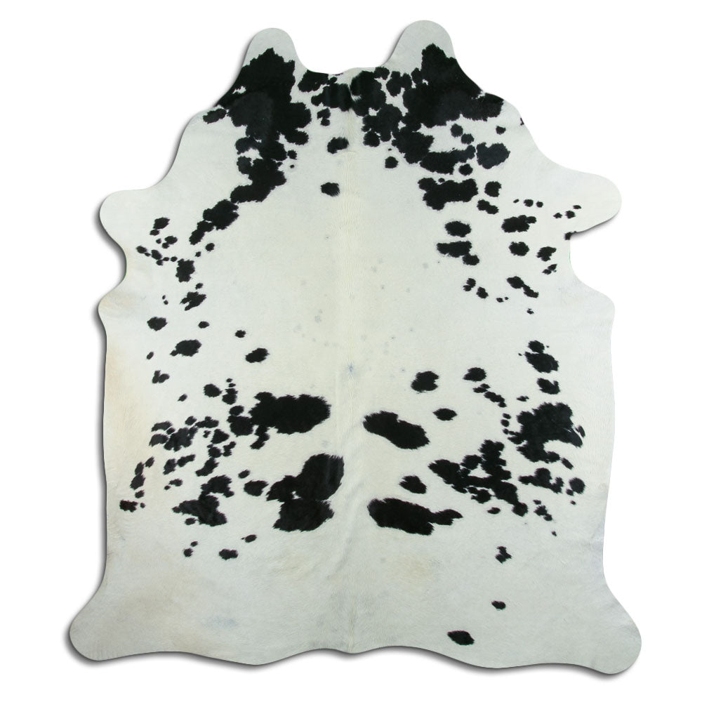 Peau de vache noire et blanche XXL