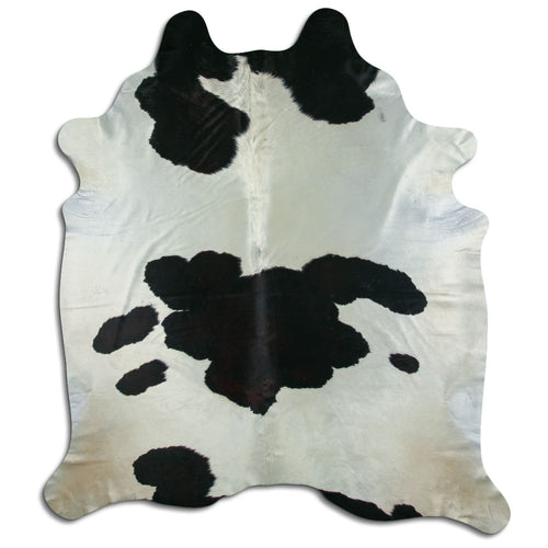 Peau de vache noire et blanche XXL